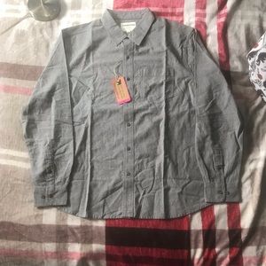 Bear bottom button up shirt grey size XL